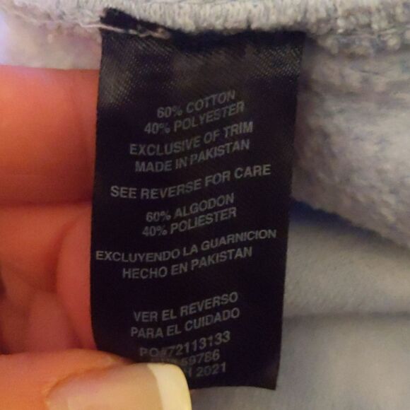 Monument light blue & white tie dye soft drawstring waist athletic shorts S - Picture 5 of 6